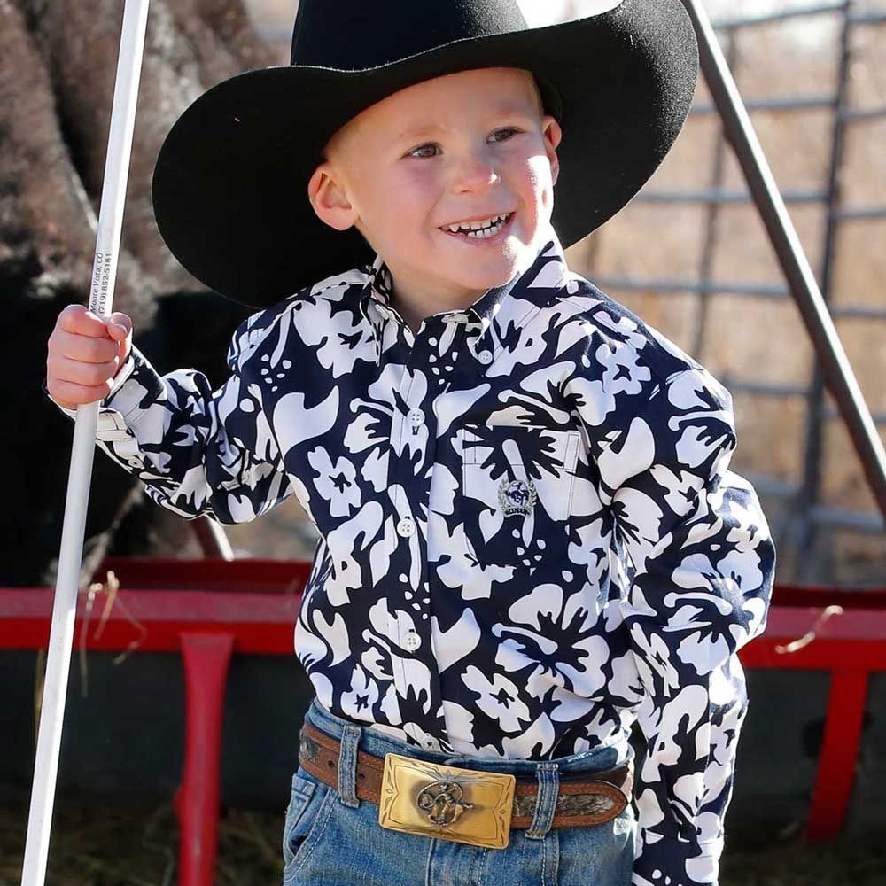 Cinch Toddler 3T Hawaiian cowboy shirt